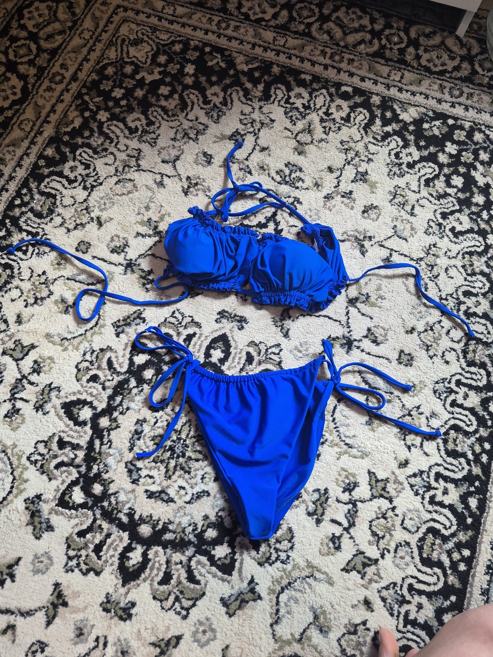 Royal Blue Tie-Side Bikini Set